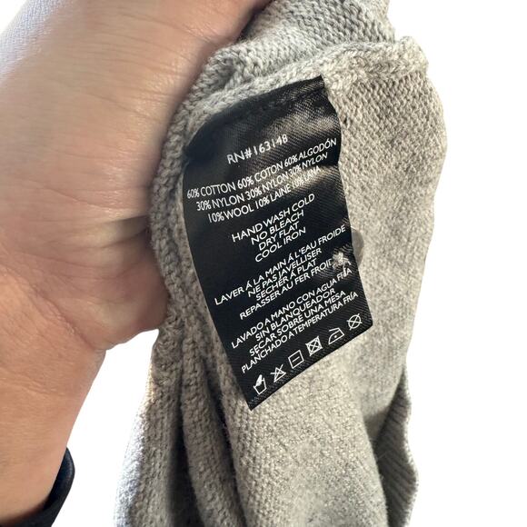 Slate & Stone Raglan Sweater Polo Gray Knit Wool Blend Mens size Large NEW - Picture 9 of 9